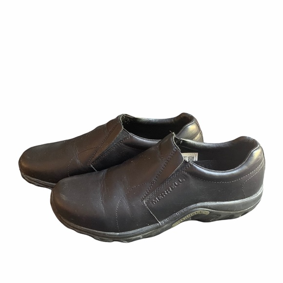 Merrell Other - Merrell Jungle Moc Black Leather slip on Men’s shoes size 11
